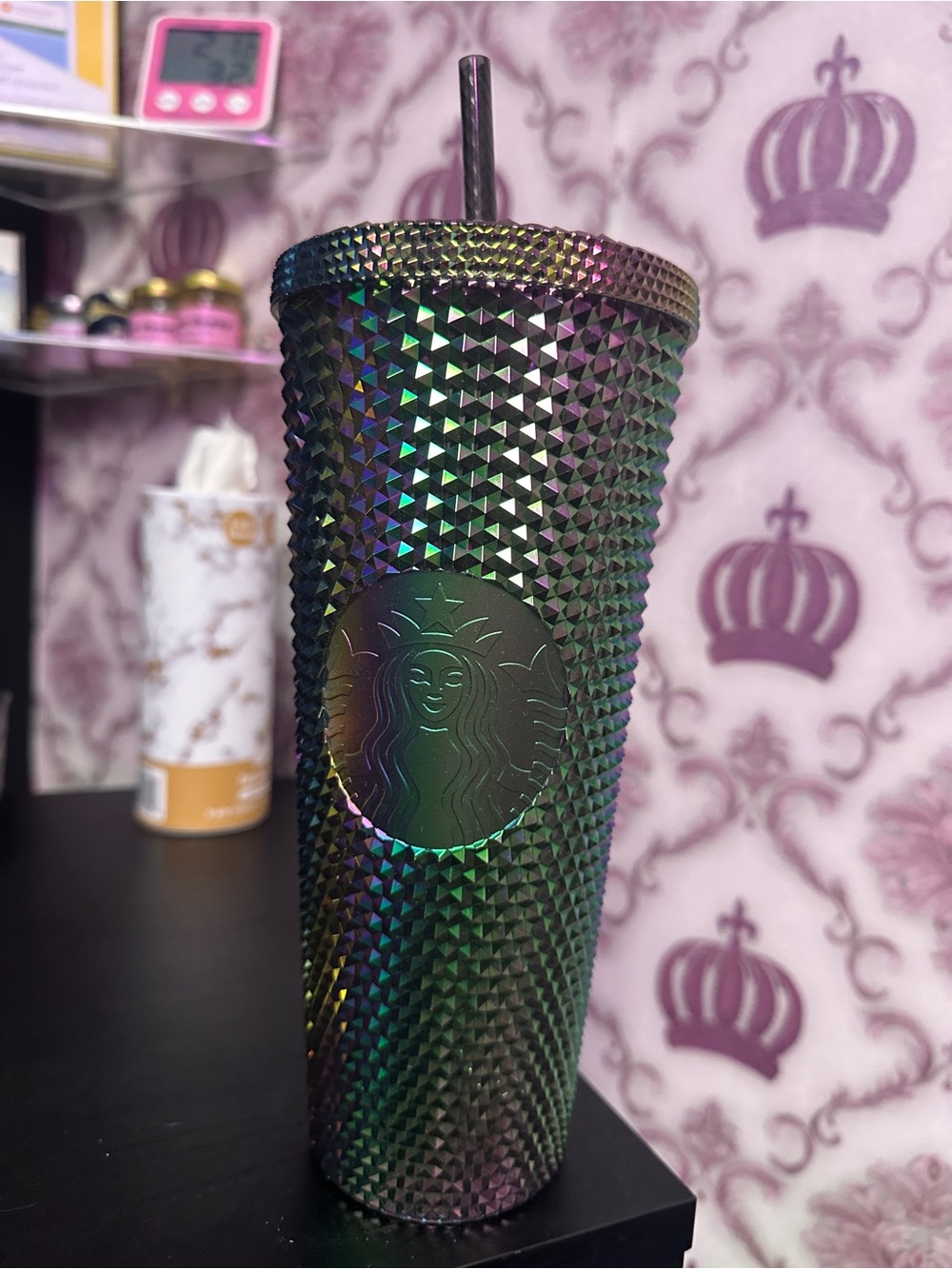 Starbucks Fall Studded Tumbler 2020 Iridescent Holographic Venti 24 oz New